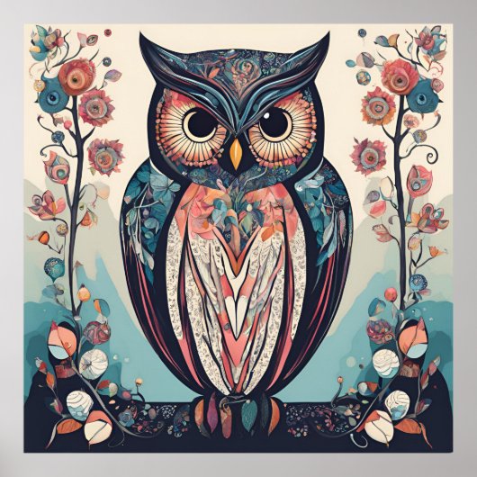 Wise Whimsy Owl ダウンロード ポスター (正面)