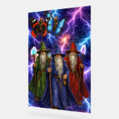 Wise wizards and butterfly elves, stormy fantasy s アクリルサイン (傾斜)