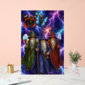 Wise wizards and butterfly elves, stormy fantasy s アクリルサイン (ウェディング)