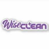 WiseClean – ステッカー シール (正面)