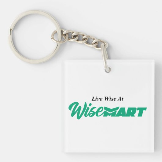 「WiseMartで賢く生きる」 - Keychain キーホルダー (正面)