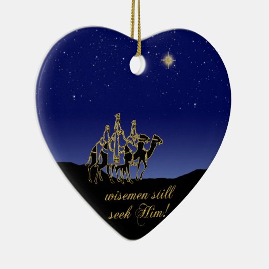 Wisemenはまだ彼をクリスマスのオーナメント追求します セラミックオーナメント (右)