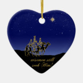 Wisemenはまだ彼をクリスマスのオーナメント追求します セラミックオーナメント (正面)