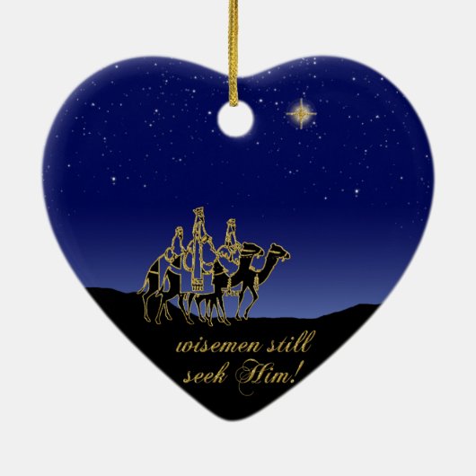 Wisemenはまだ彼をクリスマスのオーナメント追求します セラミックオーナメント (裏面)