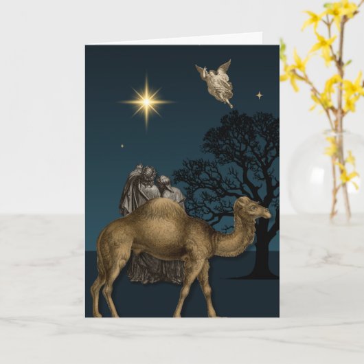Wisemen and the Star of Bethlehem Greeting Card カード (黄色い花)