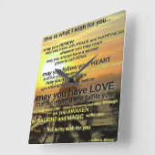 WISHクロックbyアディラ・アコー スクエア壁時計 (傾斜)