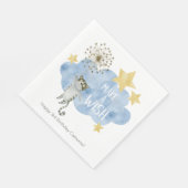 Wish Cat Star Cloud Any Age Birthday Party スタンダードランチョンナプキン (角)
