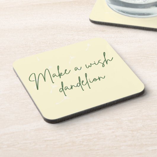 Wish Dandelionコースターセットを6にする コースター (左側)