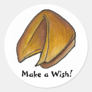 Wish Fortune Cookie食品グルメを中国の作成 ラウンドシール