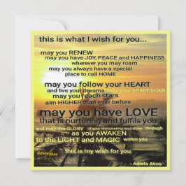 Wish Greeting Card by Adiela Akoo