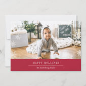 Wish Holidayモダン Photo Card、編集可能なメッセージ付き シーズンカード (正面)