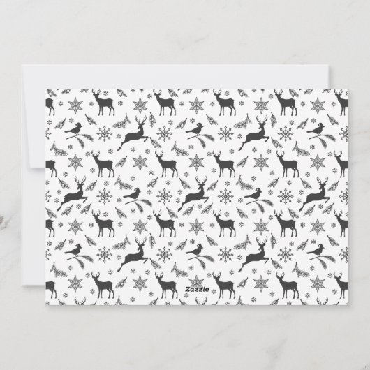 Wish Holidayモダン Photo Card、編集可能なメッセージ付き シーズンカード (裏面)