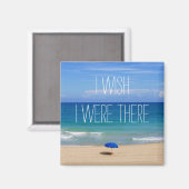 Wish I Was There - Blueビーチ傘 マグネット (正面/裏面)