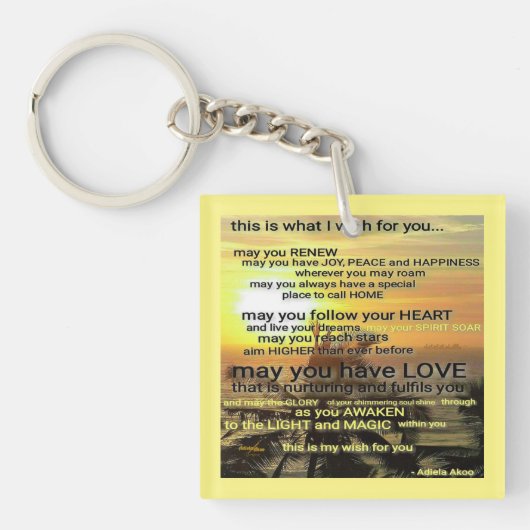 WISH Keychain by Adiela Akoo キーホルダー (正面)