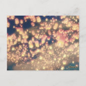 Wish Lanterns Dream Forest – テーブル番号カード ポストカード (裏面)