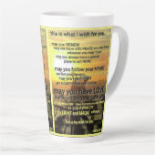 WISH Mug by Poet Adiela Akoo – 大ラテ カフェラテマグ (右アングル)