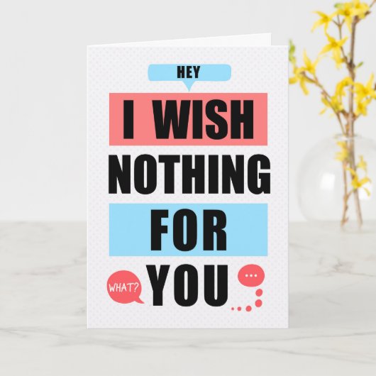 Wish Nothing for you but the Best Funny Good Luck  カード (黄色い花)