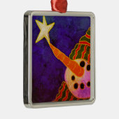Wish On a Star抽象芸術雪だるま メタルオーナメント (右)