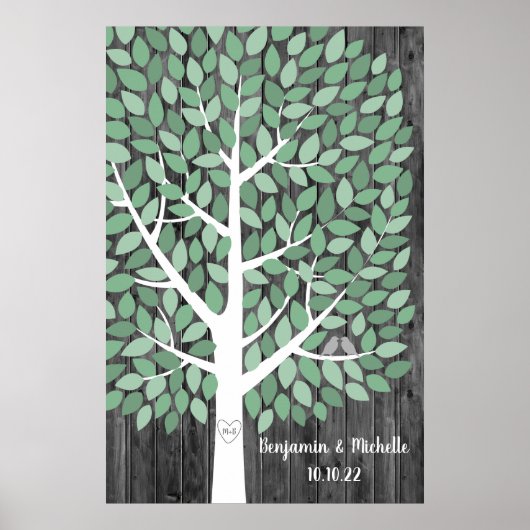 Wish Tree - 200 Leaf Guest Book Alternative Poster ポスター (正面)