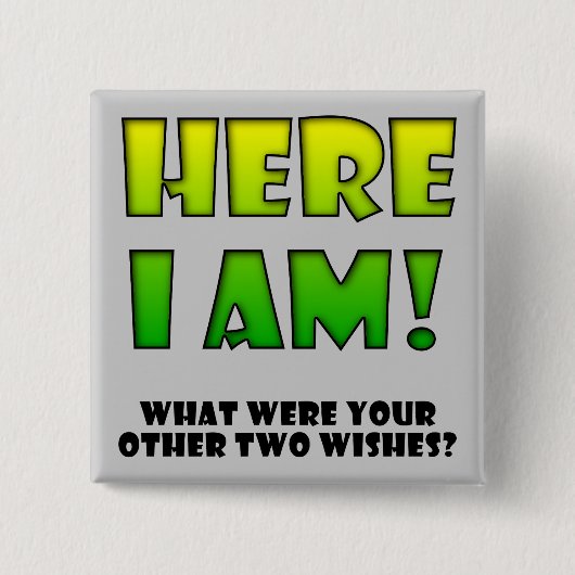 Wish True来ボタおもしろいンのバッジ 缶バッジ (正面)