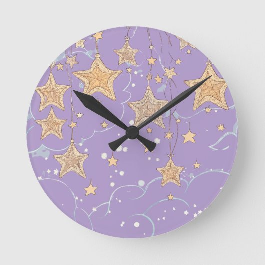 Wish Upon a Star Wall Clock ラウンド壁時計 (正面)