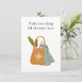 Wish you a bag full of winter love サンキューカード (スタンド正面)
