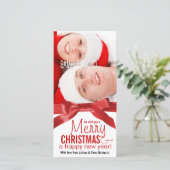 Wish You a Merry Christmas Holidayカップルの写真 シーズンカード (スタンド正面)