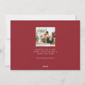 Wish You A Merry Christmas Red Photo Holiday Card シーズンカード (裏面)