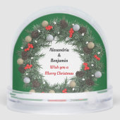 Wish You A Merry Christmas Wreath Couple Photo    (裏面)