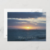 Wish You Here:ビーチサンセットポストカード ポストカード (正面/裏面)