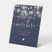 Wish You Here String Lights Navy Blue 台座サイン (正面)
