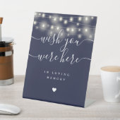 Wish You Here String Lights Navy Blue 台座サイン (インサイチュ)