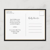 Wish You Merry Christmas Black Script Non Photo シーズンポストカード (裏面)