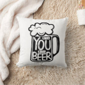 Wish You Was Beerタイポグラフィ クッション (ブランケット)