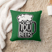 Wish You Was Beerタイポグラフィ クッション (ブランケット)