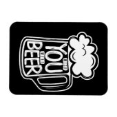 Wish You Was Beerタイポグラフィ マグネット (横)