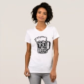 Wish You Was Beerタイポグラフィ Tシャツ (正面フル)