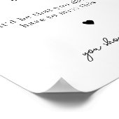 Wish You Were Here Minimalist Wedding Memorial ポスター (角)