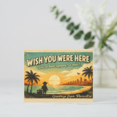 Wish You Were Here – Retro Paradise Postcard ポストカード (スタンド正面)