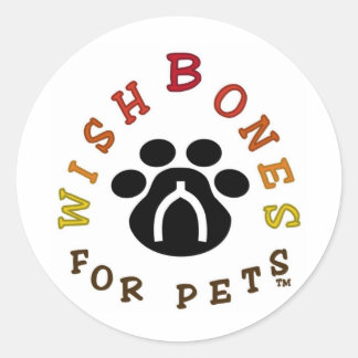 Wishbones for Petsロゴ ラウンドシール