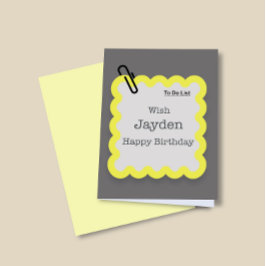 Wishesのおもしろい一覧を表示するカスタムQuirkグリーティングカード シーズンカード