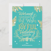 Wishesの印刷メッセージ写真コラージュ シーズンカード (正面)