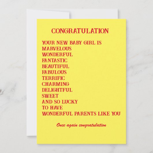 Wishesカードのベビー シーズンカード (正面)