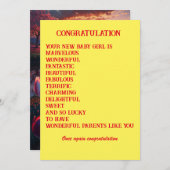 Wishesカードのベビー シーズンカード (正面/裏面)