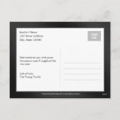 Wishesメリー編集可能な色の休日フォトカード シーズンポストカード (裏面)