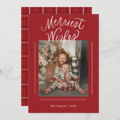 Wishes手メリーに文字を付けた写真 シーズンカード (正面/裏面)