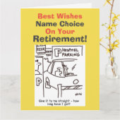 Wishes 最高の Hospital Worker Retiaver Card カード (黄色い花)