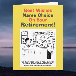 Wishes 最高の  Optician Retierment Card カード