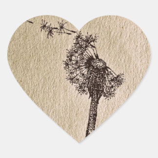 Wishes Dandelion飛んでいるスタンプ ハートシール