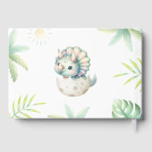 Wishes For Baby Girl Cute Dinosaur Guest Book ゲストブック (裏面)